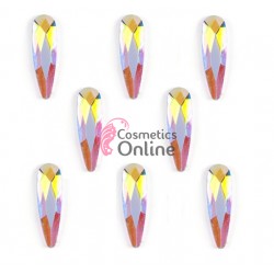 Cristale pentru unghii Marquise, 4 bucati Cod MQ044 Argintii cu Reflexii